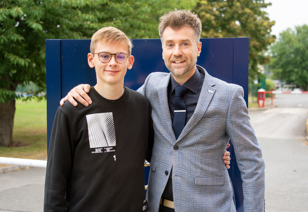 Samn Honeybone and Head of Academic Music, Mr Laskowicz